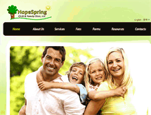 Tablet Screenshot of hopespringchildandfamily.com